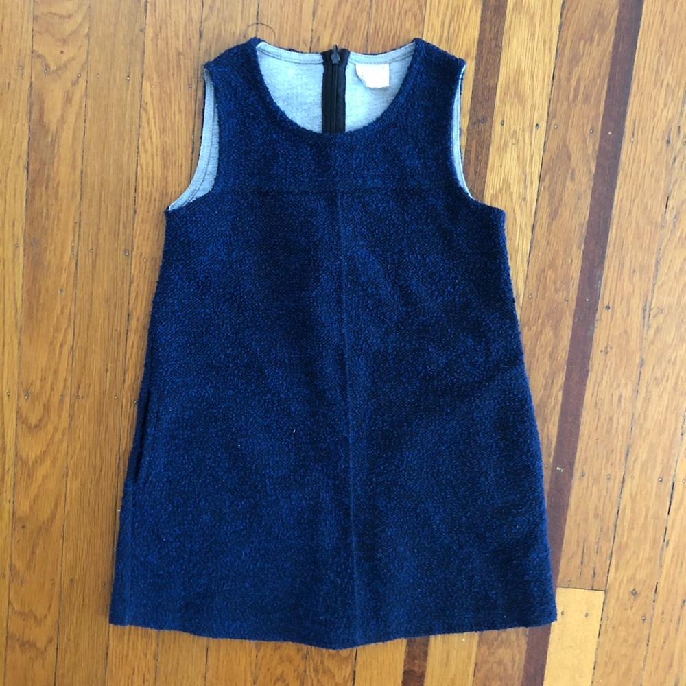 🌟 Girls Zara shift dress navy sleeveless 6 7